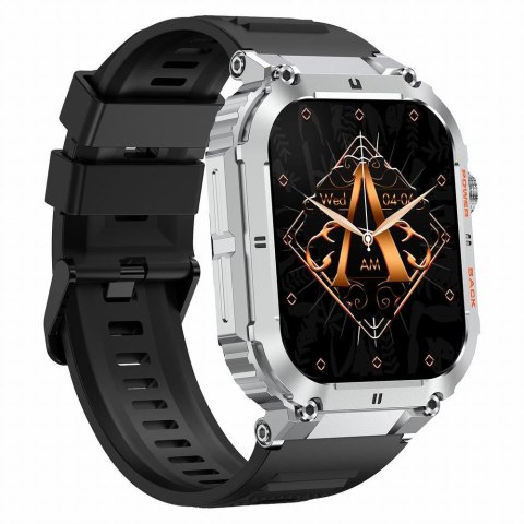 Smartwatch Gravity GT6-5 Srebrny z czarnym paskiem