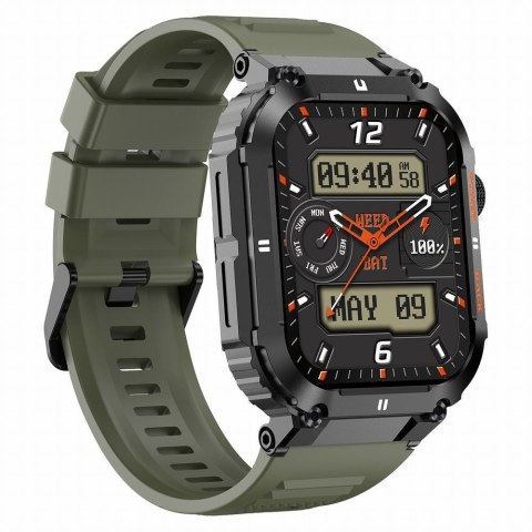 Smartwatch Gravity GT6-6 Czarny z zielonym paskiem