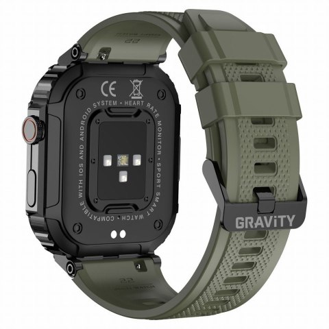 Smartwatch Gravity GT6-6 Czarny z zielonym paskiem