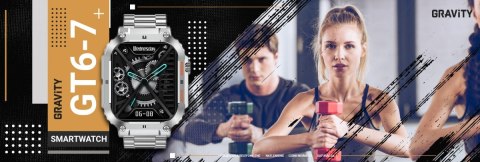 Smartwatch Gravity GT6-7 Srebrny na bransolecie