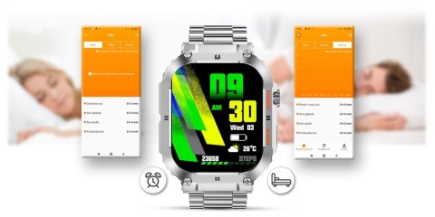 Smartwatch Gravity GT6-7 Srebrny na bransolecie
