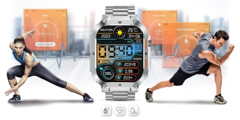 Smartwatch Gravity GT6-7 Srebrny na bransolecie