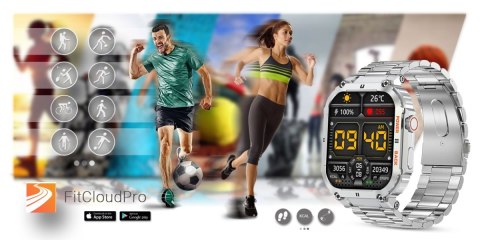 Smartwatch Gravity GT6-7 Srebrny na bransolecie