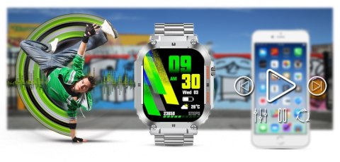 Smartwatch Gravity GT6-7 Srebrny na bransolecie