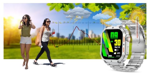 Smartwatch Gravity GT6-7 Srebrny na bransolecie