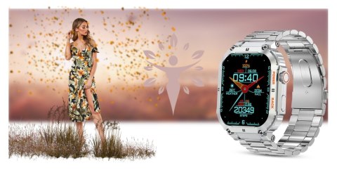 Smartwatch Gravity GT6-7 Srebrny na bransolecie