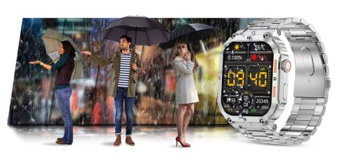 Smartwatch Gravity GT6-7 Srebrny na bransolecie