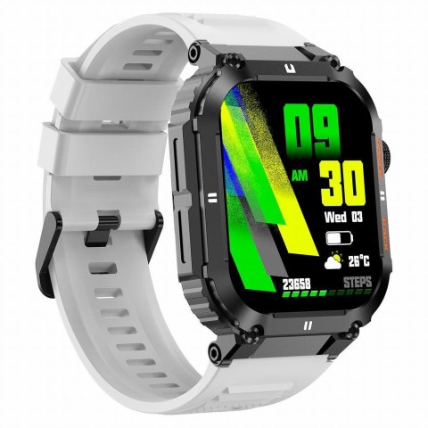 Smartwatch Gravity GT6-8 Czarny z białym paskiem