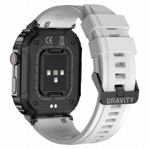 Smartwatch Gravity GT6-8 Czarny z białym paskiem