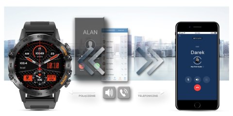 Smartwatch Gravity GT9-1 z paskiem silikonowym