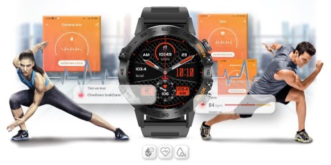 Smartwatch Gravity GT9-1 z paskiem silikonowym