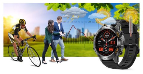 Smartwatch Gravity GT9-1 z paskiem silikonowym