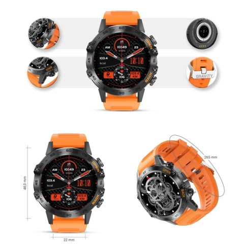 Smartwatch Gravity GT9-4 Pomarańczowy
