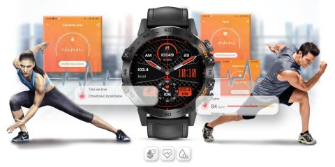 Smartwatch Gravity GT9-5 ze skórzanym paskiem
