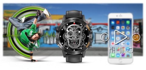 Smartwatch Gravity GT9-5 ze skórzanym paskiem