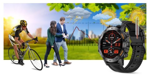 Smartwatch Gravity GT9-5 ze skórzanym paskiem