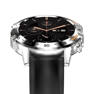 Smartwatch Gravity GT9-6 Srebrny z czarnym paskiem