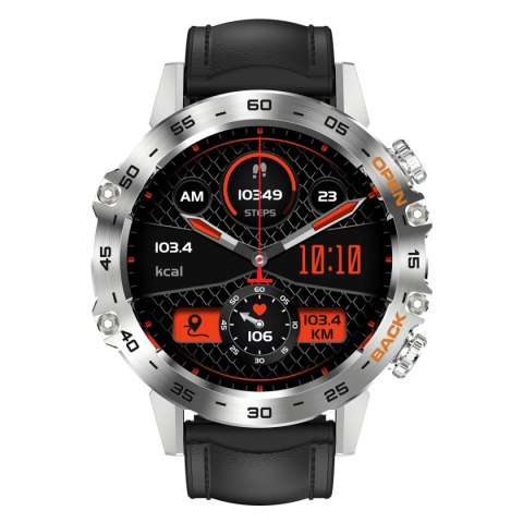 Smartwatch Gravity GT9-6 Srebrny z czarnym paskiem