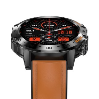 Smartwatch Gravity GT9-7 Czarny z brązowym paskiem