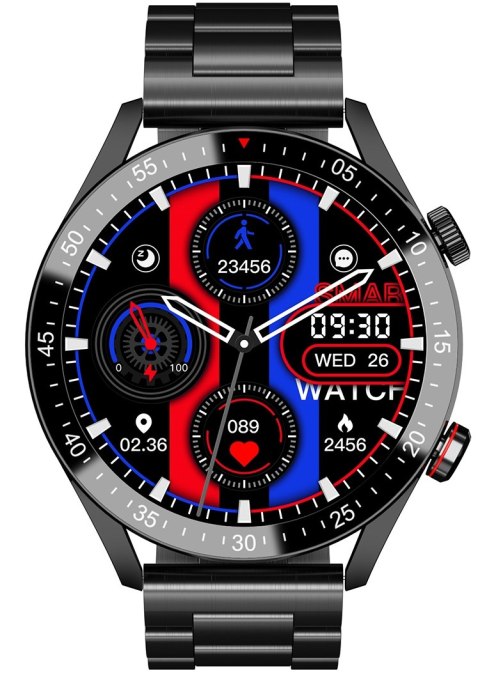 Smartwatch Męski Gravity GT4-2 Czarna Bransoleta