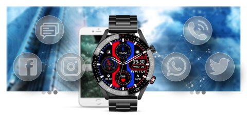 Smartwatch Męski Gravity GT4-2 Czarna Bransoleta