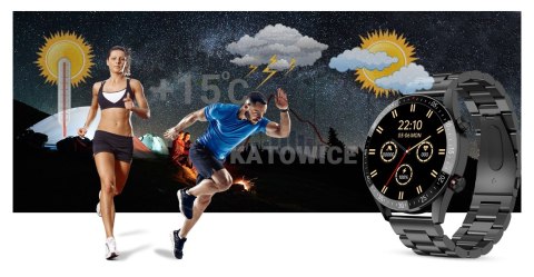 Smartwatch Męski Gravity GT4-2 Czarna Bransoleta