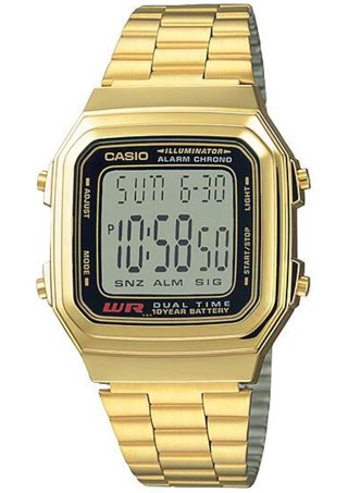 Zegarek Damski Casio Retro A178WGA-1ADF Złoty Cyfrowy