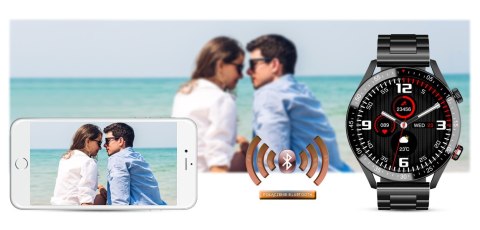 Smartwatch Męski Gravity GT4-2 Czarna Bransoleta