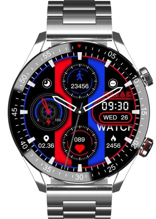 Smartwatch Męski Gravity GT4-3 Srebrna Bransoleta