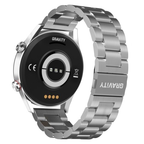 Smartwatch Męski Gravity GT4-3 Srebrna Bransoleta
