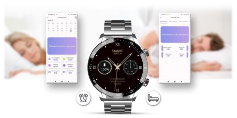 Smartwatch Męski Gravity GT4-3 Srebrna Bransoleta