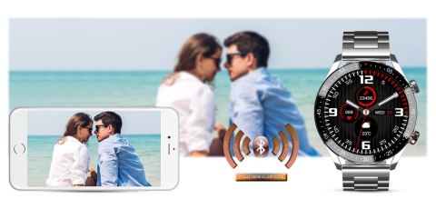 Smartwatch Męski Gravity GT4-3 Srebrna Bransoleta