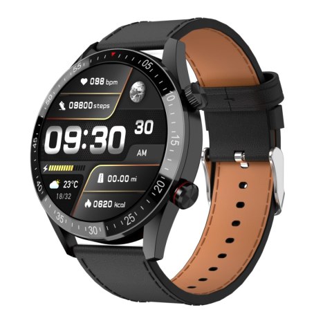 Smartwatch Męski Gravity GT4-4 z Paskiem Skórzanym
