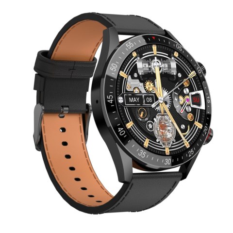 Smartwatch Męski Gravity GT4-4 z Paskiem Skórzanym