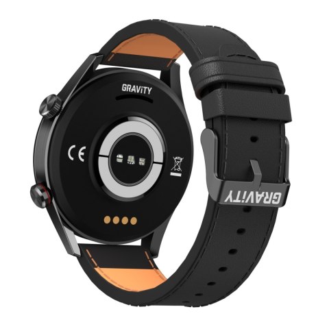 Smartwatch Męski Gravity GT4-4 z Paskiem Skórzanym