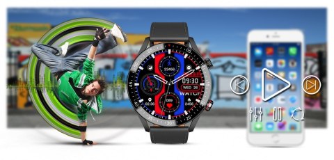 Smartwatch Męski Gravity GT4-4 z Paskiem Skórzanym