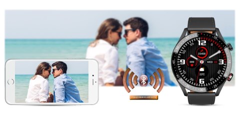 Smartwatch Męski Gravity GT4-4 z Paskiem Skórzanym