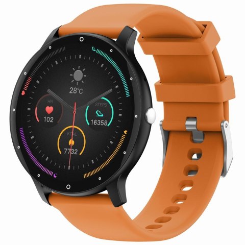 Smartwatch Gravity GT1-2 PRO - Czarny i Pomarańczowy Pasek