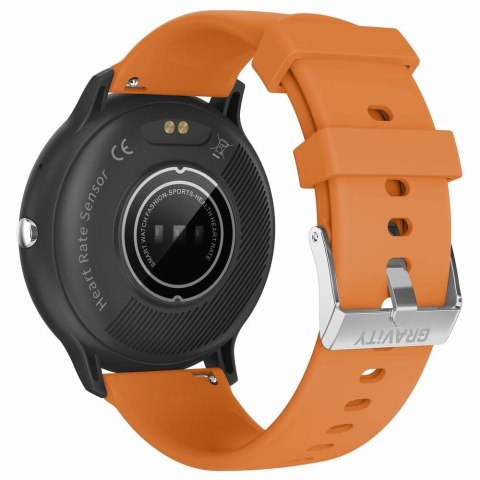 Smartwatch Gravity GT1-2 PRO - Czarny i Pomarańczowy Pasek