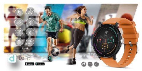 Smartwatch Gravity GT1-2 PRO - Czarny i Pomarańczowy Pasek