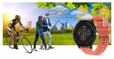 Smartwatch Gravity GT1-3 PRO - Czarny i Czerwony Pasek