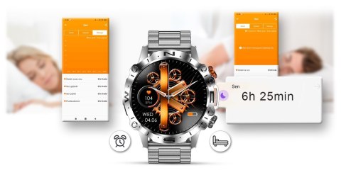 Smartwatch Gravity GT20-2 Srebrny AMOLED