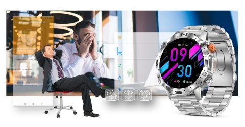 Smartwatch Gravity GT20-2 Srebrny AMOLED