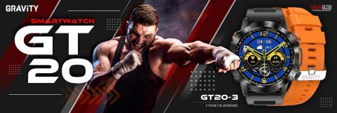 Smartwatch Gravity GT20-3 AMOLED z dodatkowym paskiem