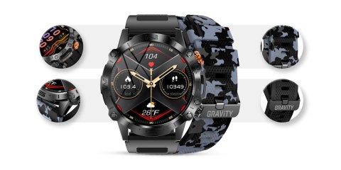 Smartwatch Gravity GT20-5 AMOLED Moro