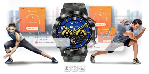 Smartwatch Gravity GT20-6 AMOLED Zielone Moro
