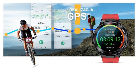 Smartwatch Gravity GT8-5 Czarno-Czerwony