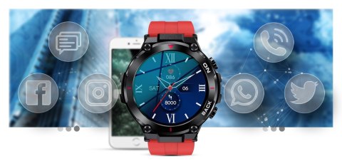 Smartwatch Gravity GT8-5 Czarno-Czerwony