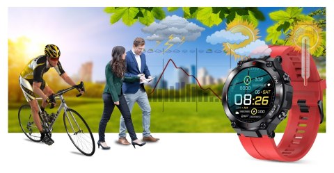 Smartwatch Gravity GT8-5 Czarno-Czerwony