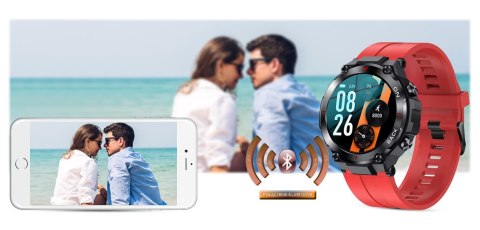Smartwatch Gravity GT8-5 Czarno-Czerwony